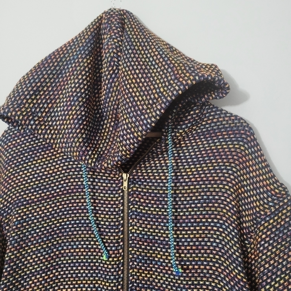 Warm Black Multi Rainbow Hooded Playa Romper - Picture 4 of 12